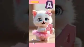 pink Alphabet A ❤️❤️.#shortsfeed #views #cartoon #music #dhinkachika #cute #cat