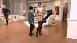 Isaac Mizrahi Live! Leather and Stretch Fabric Wedge Boots with Lisa Robertson