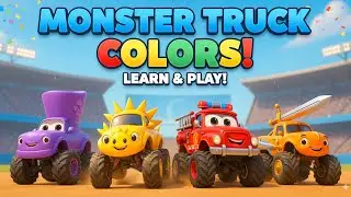 Monster Truck Colors Song for Kids | Learn Colors with Monster Trucks