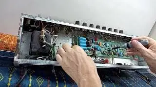 Remove Mosfet Test Tube Heater Part 7, music man 65 112, GP2 ,  repair , fix, restore
