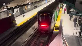 Montreal Metro | Top view of Azur MPM-10 at LAURIER STATION |Azur đến Laurier| February 11, 2025