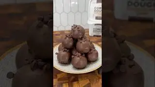 Cookie Dough Brownie Bombs 🍪 #shorts