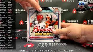 1/18/2026 2022 Bowman Draft Baseball LITE Box Random Teams Break #189