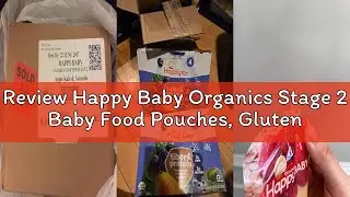 Review Happy Baby Organics Stage 2 Baby Food Pouches, Gluten Free, Vegan & Healthy Snack, Clearly Cr