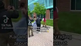 KAI AND RAY RIDING AROUND ON SCOOTERS AT STREAMER UNIVERSITY ! #kaicenat #ray #streameruniversity