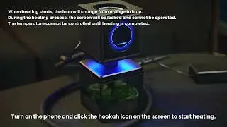 Smart Hookah Heater 220W Metal Glass Temperature Control Smoke Paste Heater