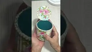 DIY Ideia de lata decorada com papel&atilde;o e Decoupagem 