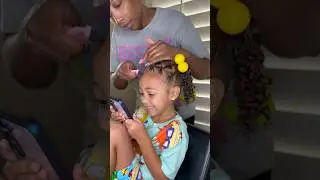 Cute and easy rubber band hairstyle for all ages! #kidhairstyles #hairtutorial #toddlershairstyles