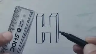 H letter in stylish || How to write H #viral #style