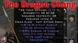 D2R Unique Items - The Dragon Chang (Spear)