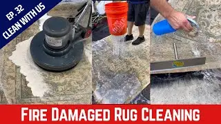 Fire Damaged Silk Rug Cleaning | Clean With Us Ep 32  #rugcleaning #fyp #cleanwithme #asmrsounds