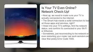 Samsung TV Error Code 1000 &ndash; Smart Hub Loading Error Fix