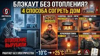 БЛЭКАУТ 3 ДНЯ БЕЗ ОТОПЛЕНИЯ? 4 способа согреть дом ПРЯМО СЕЙЧАС 🔥 (работает)