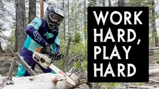 WE CUT DOZENS OF TREES! | Trail Work on Our Local Dirt Bike Trails