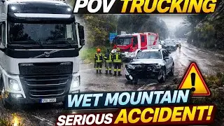 POV Trucking 🚛 | Volvo FH 500(2026) ITALY🇮🇹 &ndash; Wet Mountain Roads & Serious Accident ⚠️
