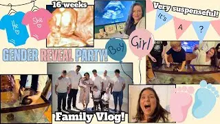 Our 8th baby Gender Reveal, popping water balloons! A very suspenseful, big family event!