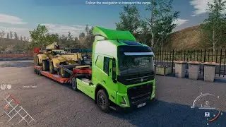 Truck & Logistics Simulator - Big Green Truck JCB Driving Delivery Driving