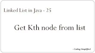 Linked List in Java - 25: Get Kth Node from Linked List