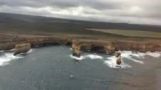 Helicopter ride in 12 apostles, great ocean road