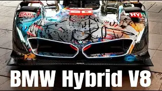 Hybrid V8 BMW Art Car # 20 by Julie Mehretu at the 24h Le Mans 2024