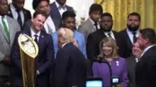 Trump welcomes LSU Tigers to White House