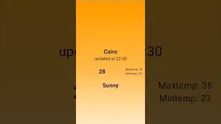 Simple weather app using flutter #dart #flutter #fluttercoding #mobileappdevelopment