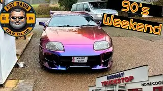 The Fat Dads Car Club Meet At Midway Truckstop Whitchurch & 90&rsquo;s Car Weekend At Caffeine And Machine