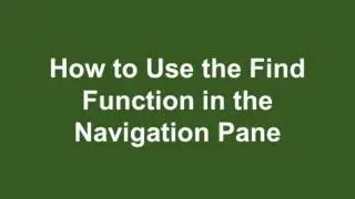 Microsoft Word 2016 Tutorial 26 How to Use the Navigation Pane and the Replace Function