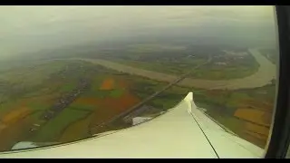 A340-300 Duesseldorf to Toronto with wing condensation - onboard and external recording