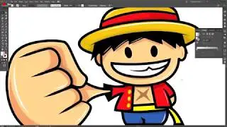 monkey the luffy chibi vector