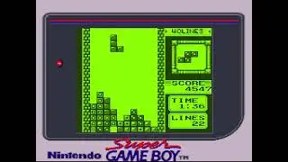 Tetris DX 40 Lines Playthrough on the Super Game Boy with Mesen