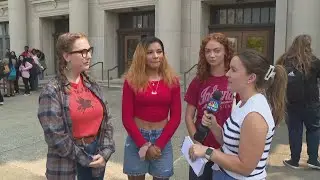 Shortridge High School students protesting gun violence at Indiana Statehouse