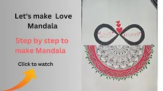 How to draw Love Mandala[let's draw beautiful love mandala step by step]
