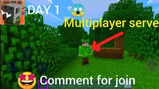 😍Old craftsman multiplayer sever 0.10.15 😱😱Day1 comment for join💬✔️
