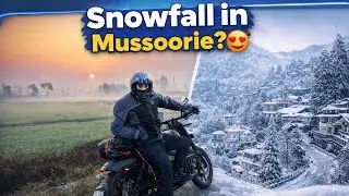 Mussoorie Mein SNOWFALL? 😍❄️ | Delhi to Mussoorie on Roadster 🏍🖤
