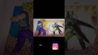Ssj2 Gohan vs Cell speed Drawing #dbz #dragonballz #dragonball #dragonballsuper #goku #gohan #anime
