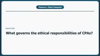 CPA exam Ethics & Independence