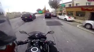New York - Queens on motorcycle