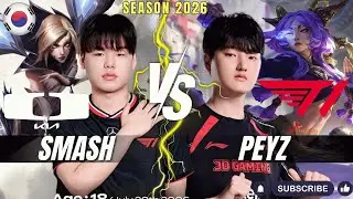 DK Smash vs T1 Peyz - Smash KAI'SA vs Peyz YUNARA ADC - Patch 26.2 KR Ranked | lolrec