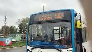 36874-GN13 EYJ departing Ashford international station on route 502 to Ashford town centre.