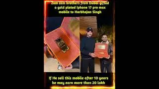 Zam Zam Brothers Gift Harbhajan Singh a Gold-Plated iPhone 17 Pro Max 😱#
