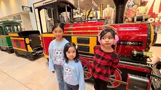 Train and stuffy rider | Premium outlet | Leduc, Alberta | December 2025