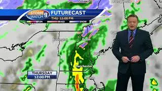 Watch: Some snow, rain moves through