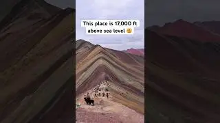 Rainbow Mountain at 17,000 ft #peru #rainbowmountain #machupicchu