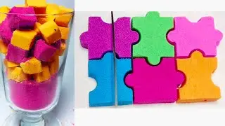 Very Satisfying and Relaxing Kinetic Sand ASMR Video 50 Aesthetic Rainbow Edition