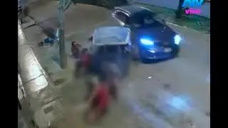 Camioneta embiste mototaxi y chofer quiso evitar su responsabilidad ofreciendo S/350 a afectados