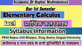 BSc 1st Sem Syllabus (Mathematics) | PRSU Raipur | CG & MP Universities | NEP 2020 Explained