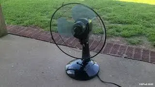 Black Mainstays Desk Fan Destruction