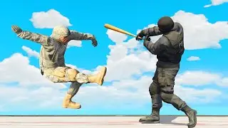 GTA 5 Ragdolls Compilation | Brick & Baseball Bat Knockbacks (Euphoria Physics)