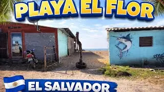 Playa y Bocana El Flor donde llegan los microbuses #raicesyrecuerdossv #calle #playa #elflor 